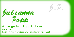 julianna popp business card